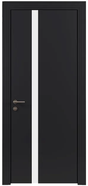 Межкомнатная дверь Tivoli Д-1, цвет - Черная эмаль (RAL 9004), Без стекла (ДГ)
