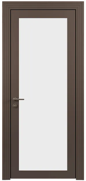 Межкомнатная дверь Tivoli З-1, цвет - Коричневый Тик эмаль (RAL 050-50-10), Со стеклом (ДО)