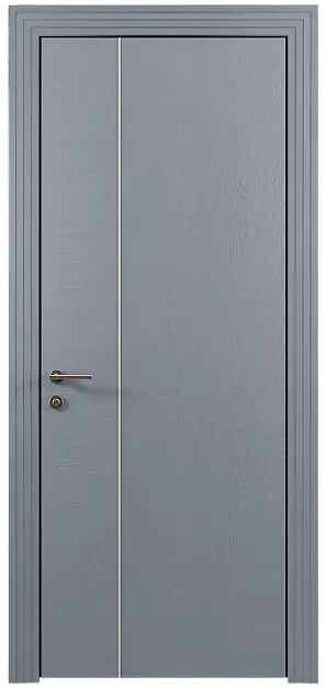 Межкомнатная дверь Tivoli В-1, цвет - Серебристо-серая эмаль (RAL 7045), Без стекла (ДГ)