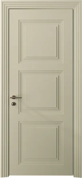 Межкомнатная дверь Millano Neo Classic Scalino, цвет - Серо-оливковая эмаль (RAL 7032), Без стекла (ДГ)