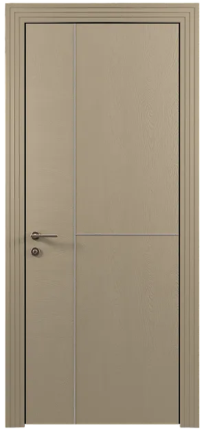 Межкомнатная дверь Tivoli Г-1, цвет - Серое Льняное волокно эмаль по шпону (RAL 075-70-10), Без стекла (ДГ)