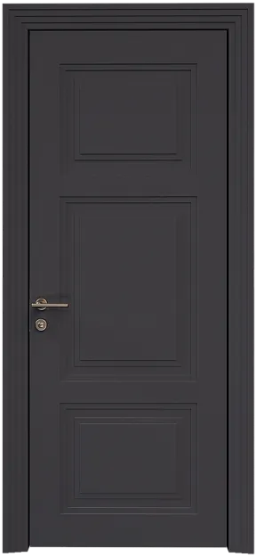 Межкомнатная дверь Siena Neo Classic Scalino, цвет - Черная эмаль по шпону (RAL 9004), Без стекла (ДГ)