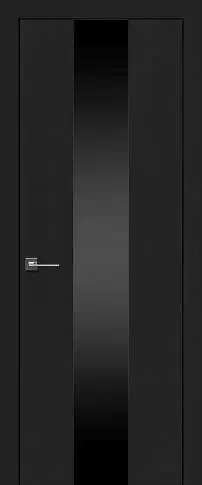 Дверь Tivoli Ж-1 Черная эмаль по шпону (RAL 9004) со стеклом