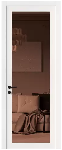 Дверь Tivoli З-1 Белоснежная мягкая шагрень со стеклом