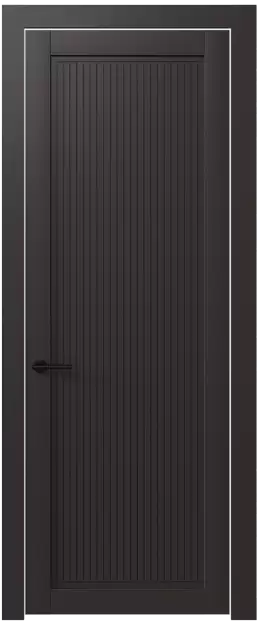 Межкомнатная дверь Tivoli З-2, Без стекла (ДГ), цвет - Чёрный Базальт эмаль (RAL 040-30-05)