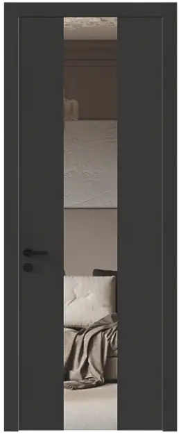 Межкомнатная дверь Tivoli Ж-5, Со стеклом (ДО), цвет - Диамант серый