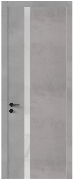 Межкомнатная дверь Tivoli Д-1, Без стекла (ДГ), цвет - Белый камень