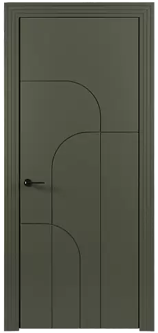 Дверь Arco Moderno Серый Мох эмаль (RAL 7003) без стекла