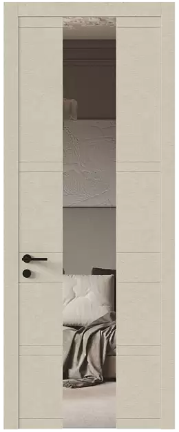 Межкомнатная дверь Tivoli Ж-2, Со стеклом (ДО), цвет - Версилк крем