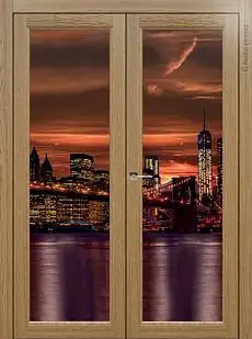 Дверь Sorrento / Сорренто В4 Дуб карамель со стеклом