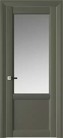 Дверь Dinastia Neo Classic Decoro Серый Мох эмаль (RAL 7003) со стеклом