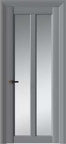 Дверь Prato Neo Classic Decoro Серебристо-серая эмаль (RAL 7045) со стеклом