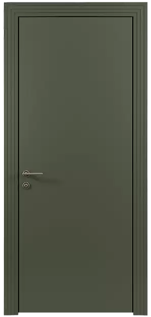 Межкомнатная дверь Tivoli А-4, Без стекла (ДГ), цвет - Серый Мох эмаль (RAL 7003)