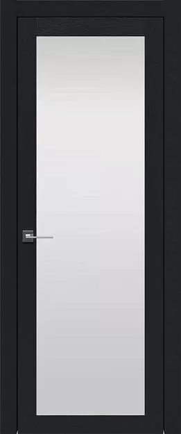 Межкомнатная дверь Tivoli / Тиволи З-3, Со стеклом (ДО), цвет - Черная эмаль по шпону (RAL 9004)