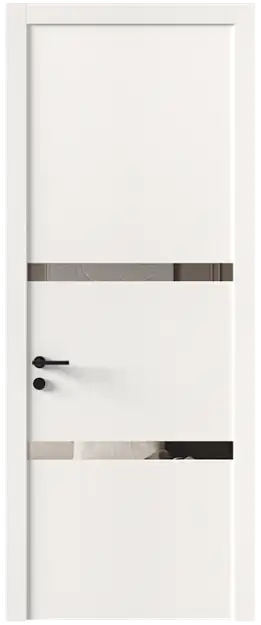 Межкомнатная дверь Tivoli В-4, Со стеклом (ДО), цвет - Белоснежная мягкая шагрень