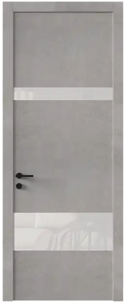 Межкомнатная дверь Tivoli К-4, Со стеклом (ДО), цвет - Белый камень