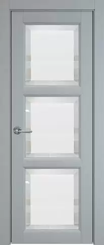 Дверь Milano Porta Classic Серебристо-серая эмаль (RAL 7045) со стеклом
