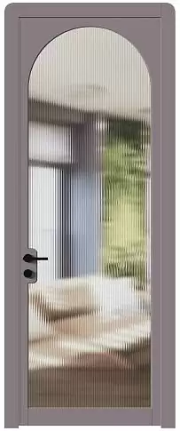 Дверь Luna Moderno Серо-Розовый мордовник эмаль (RAL 020-60-05) со стеклом