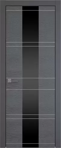 Дверь Tivoli Ж-2 Графитово-серая эмаль по шпону (RAL 7024) со стеклом