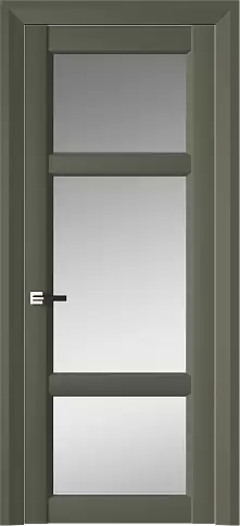 Дверь Siena Neo Classic Decoro Серый Мох эмаль (RAL 7003) со стеклом