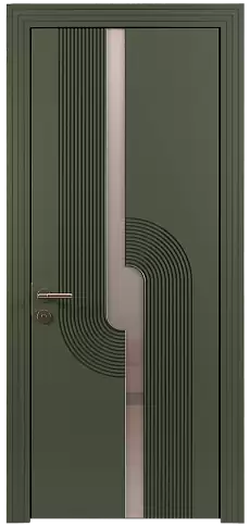 Дверь Cascato Moderno Серый Мох эмаль (RAL 7003) без стекла