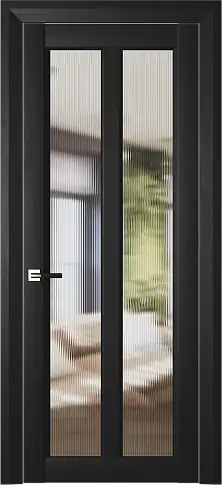 Дверь Prato Neo Classic Decoro / Прато Нео Классик Декоро Масло чёрное со стеклом