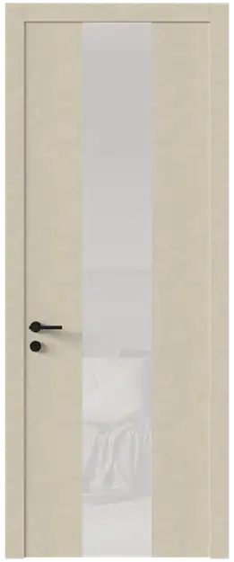 Межкомнатная дверь Tivoli Ж-5, Со стеклом (ДО), цвет - Версилк крем