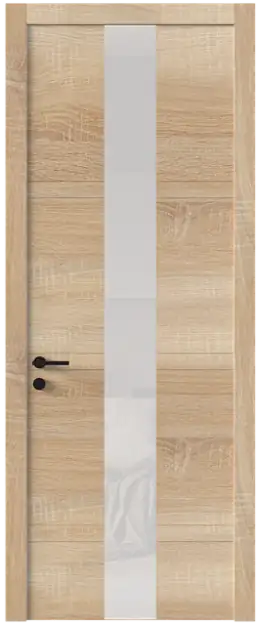 Межкомнатная дверь Tivoli Ж-4, Со стеклом (ДО), цвет - Дуб сонома светлый