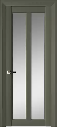 Дверь Prato Neo Classic Decoro Серый Мох эмаль (RAL 7003) со стеклом