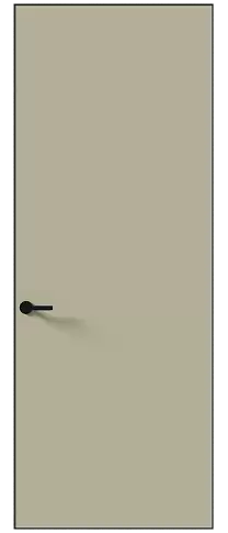 Дверь Tivoli А-1 Невидимка Серо-оливковая эмаль (RAL 7032) без стекла