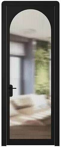Дверь Luna Moderno Черная эмаль (RAL 9004) со стеклом