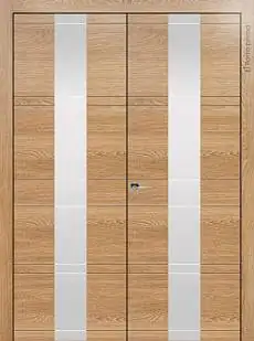 Дверь Tivoli / Тиволи Ж-2 Дуб капучино со стеклом