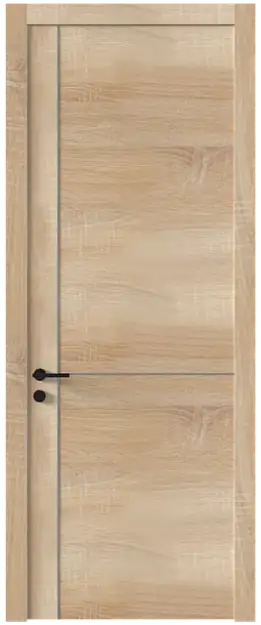 Межкомнатная дверь Tivoli Е-3, Без стекла (ДГ), цвет - Дуб сонома светлый