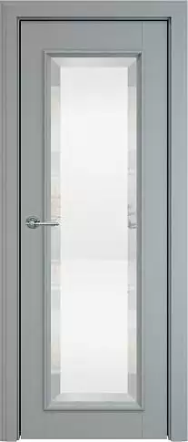 Дверь Domenica Porta Classic LUX Серебристо-серая эмаль (RAL 7045) со стеклом