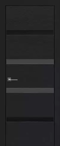 Дверь Tivoli Д-4 Черная эмаль по шпону (RAL 9004) без стекла