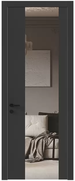 Межкомнатная дверь Tivoli Е-1, Со стеклом (ДО), цвет - Диамант серый