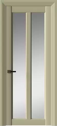 Дверь Prato Neo Classic Decoro Серо-оливковая эмаль (RAL 7032) со стеклом