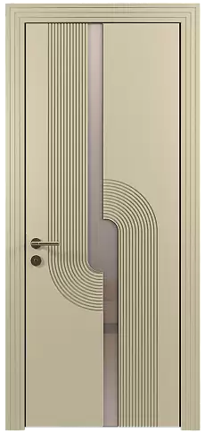Дверь Cascato Moderno Серо-оливковая эмаль (RAL 7032) без стекла