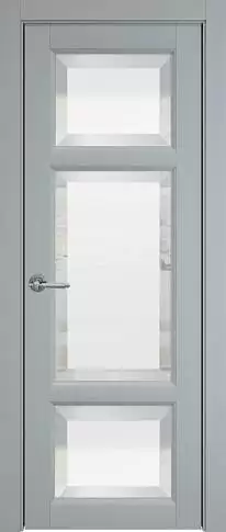 Дверь Siena Porta Classic Серебристо-серая эмаль (RAL 7045) со стеклом