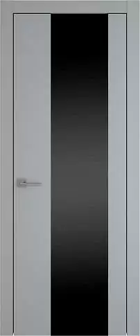 Дверь Tivoli Е-1 Серебристо-серая эмаль (RAL 7045) со стеклом