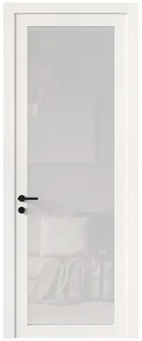 Дверь Tivoli З-5 Белоснежная мягкая шагрень со стеклом