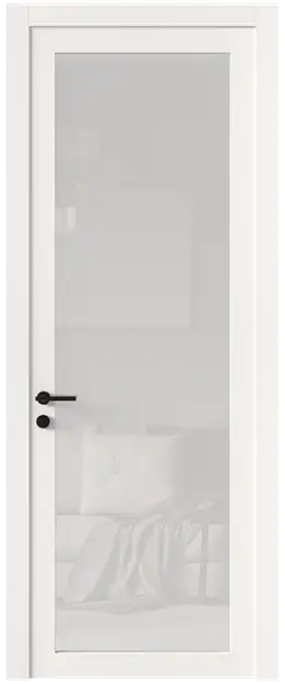 Межкомнатная дверь Tivoli З-5, Со стеклом (ДО), цвет - Белоснежная мягкая шагрень