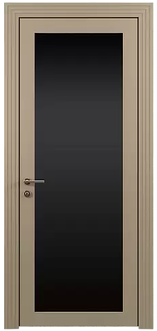 Дверь Tivoli З-1 Серое Льняное волокно эмаль (RAL 075-70-10) со стеклом