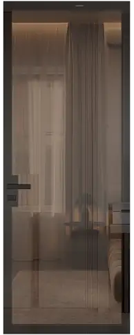 Дверь Tivoli / Тиволи А-3 Невидимка Серебристо-серая эмаль (RAL 7045) со стеклом