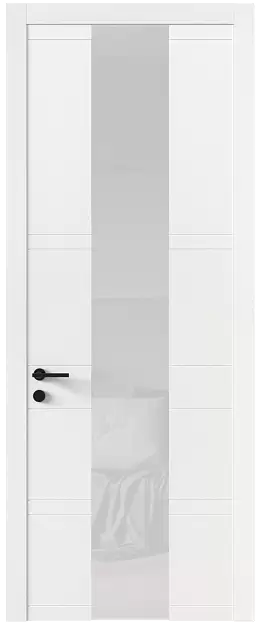 Межкомнатная дверь Tivoli Ж-2, Со стеклом (ДО), цвет - Белоснежная мягкая шагрень