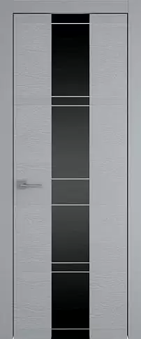 Дверь Tivoli Ж-2 Серебристо-серая эмаль-эмаль по шпону (RAL 7045) со стеклом