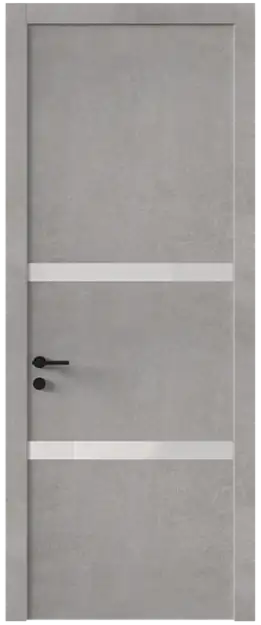 Межкомнатная дверь Tivoli В-4, Со стеклом (ДО), цвет - Белый камень