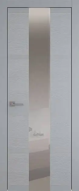 Межкомнатная дверь Tivoli / Тиволи Ж-2, Со стеклом (ДО), цвет - Серебристо-серая эмаль-эмаль по шпону (RAL 7045)