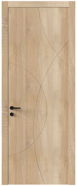 Межкомнатная дверь Tivoli Б-5, Без стекла (ДГ), цвет - Дуб сонома светлый