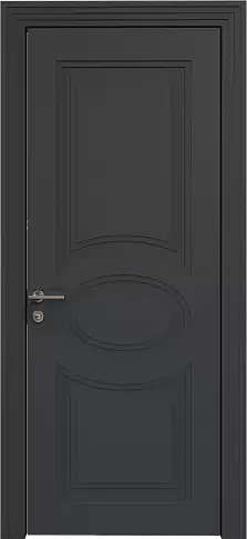 Дверь Florencia Neo Classic Scalino Графитово-серая эмаль по шпону (RAL 7024) без стекла